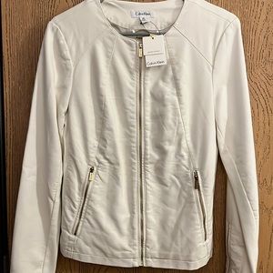 NEW Calvin Klein Faux Leather Jacket S